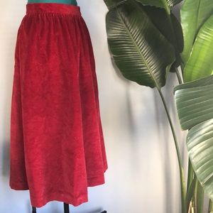 vtg. Corduroy midi skirt